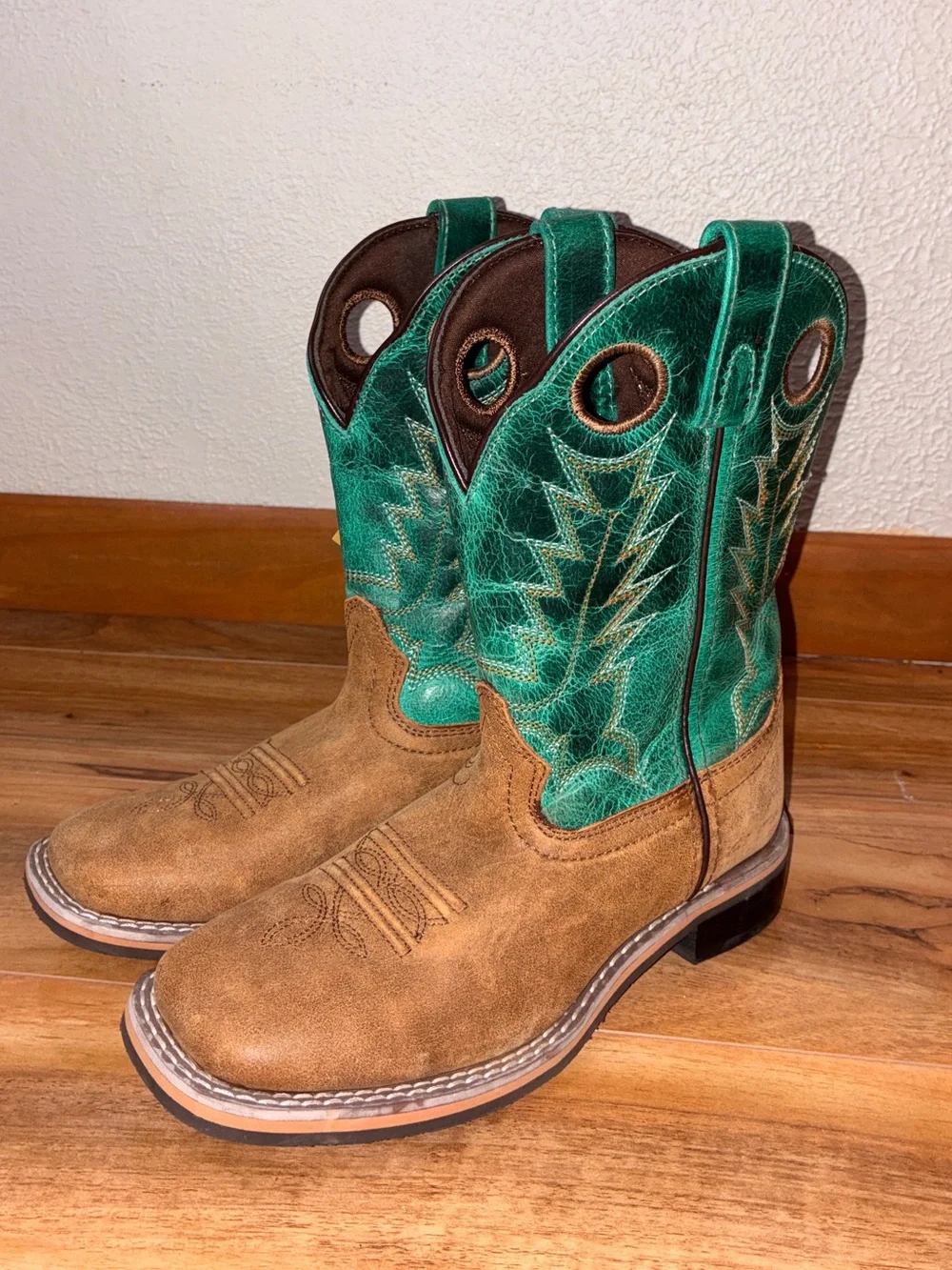 Smokey Mountain Kid’s Jesse Western Cowboy Cowgirl Boots- turquoise- size 3